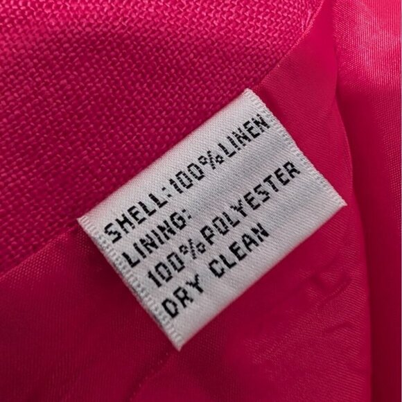 Talbots Irish Linen Skirt Womens Size 14 Pink Spring Lightweight Lined Career - Picture 5 of 10
